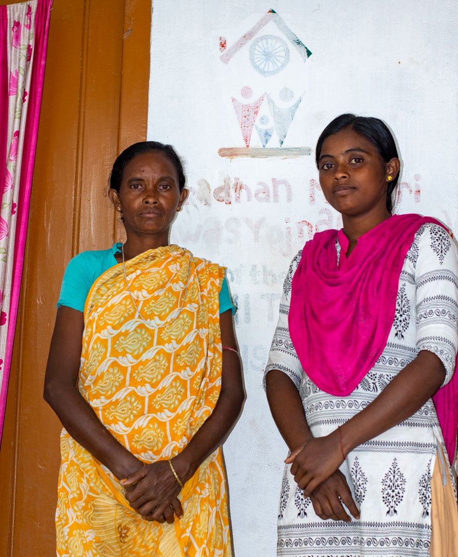 Her husband's death in 2016 left Laxmi Tudu as the sole earner and parent for their four children, including Shibani (right)