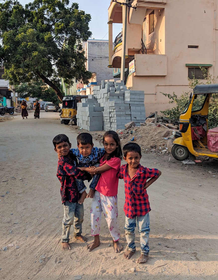 The kids were enacting the ritual on a Sunday after Vinayaka Chavithi in 2018