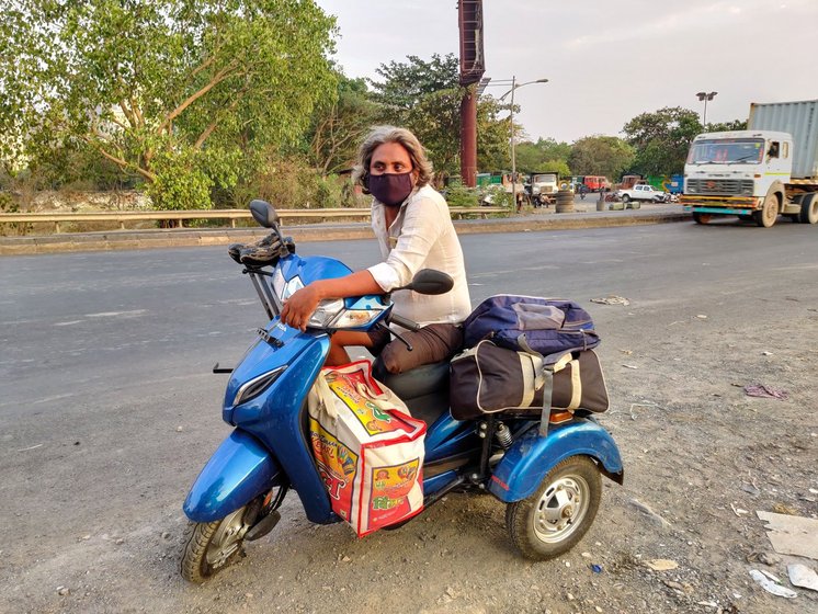 Left: How many more Jamlos will such curfew orders create? Right: Bimlesh Jaiswal rode a scooter (he has only one leg) across 1,200 kms

