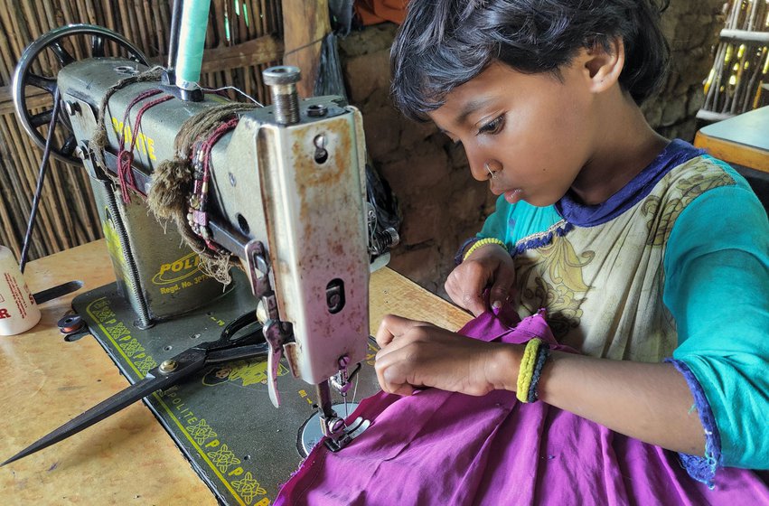 Sharmila Pawra's school days used to begin with the anthem and a prayer. At home, her timetable consists of household tasks and ‘self-study’ – her sewing ‘lessons’