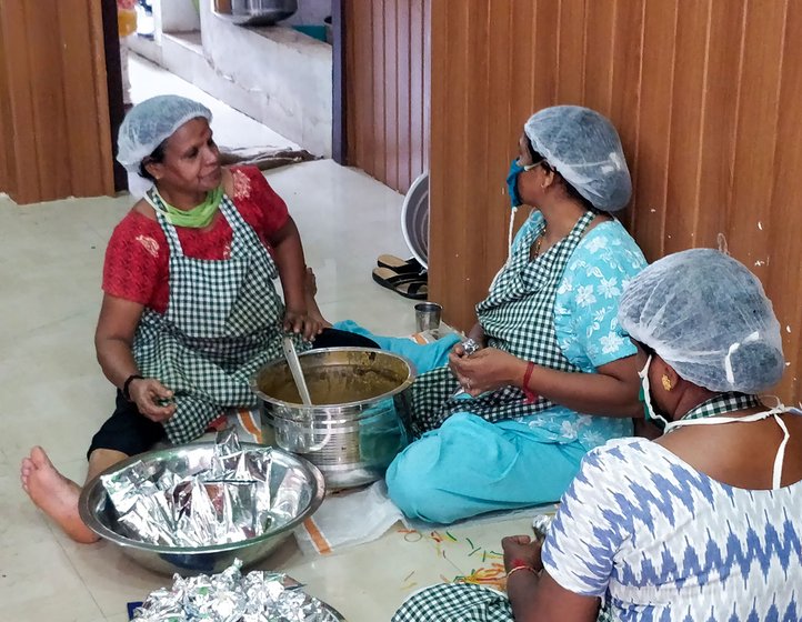 Kudumbashree members in the Janakeeya Hotel near Thiruvananthapuram's M.G. Road cook and pack about 500 takeaway meals every day

