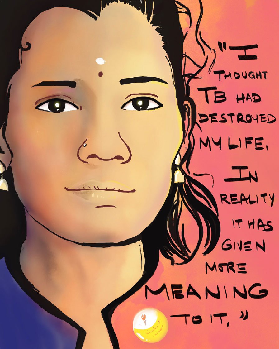 Less than a month after contracting TB, Janani went to her parents’ home, unable to take her husband's abuse. He filed for divorce