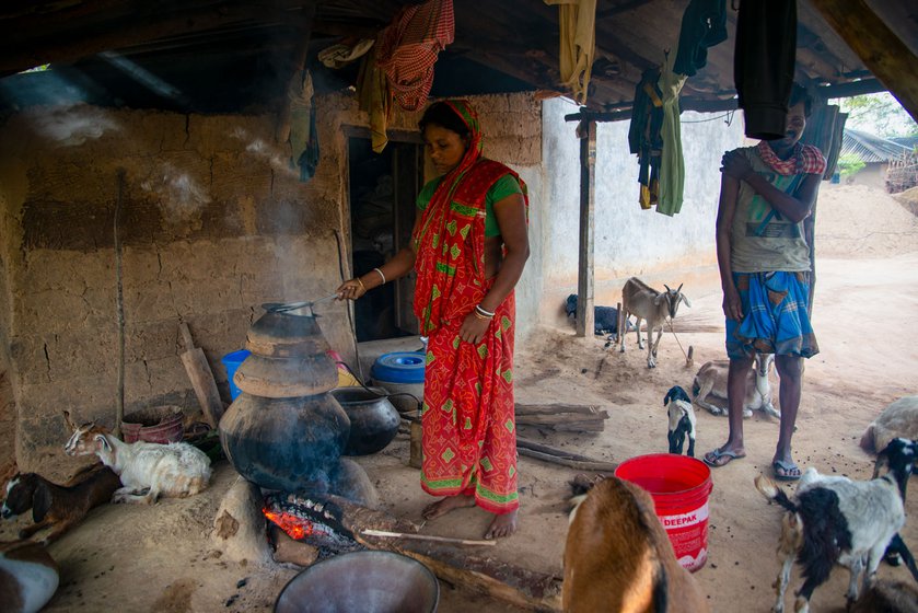 Rabindra Bhuiya (left) is a resident of Singdhui village, Jhargram district where many Sabar Adivasi families live