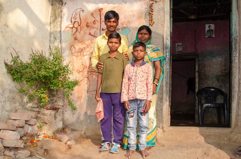 Right: Varsha and her younger brother Shivam along with their parents Vishnu and Devshala