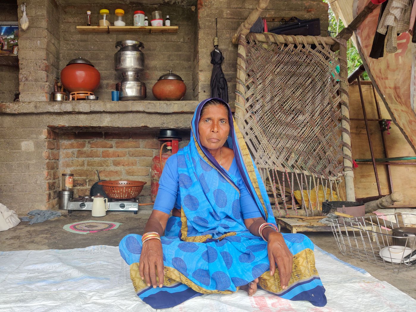 Gauri in her hut in Rojid village of Botad district. From her village alone, 11 people died in the hooch tragedy last year
