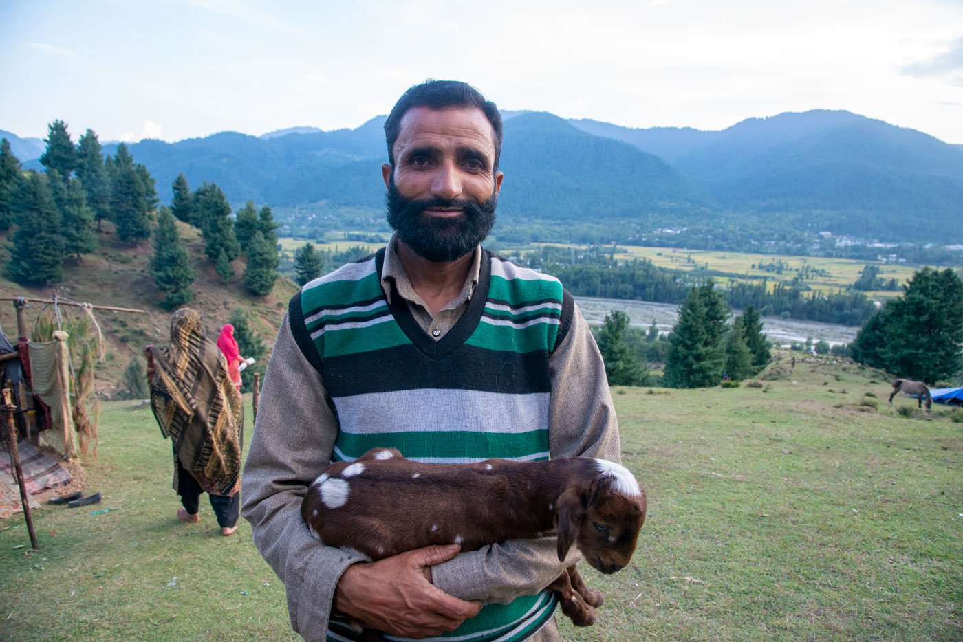Mohammed Zabir on his way  back to Kathua near Jammu; his group is descending from the highland pastures in Kishtwar district of Kashmir