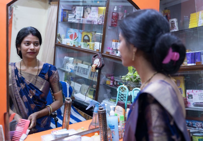 Khushboo Singh lives in Jamui town and visits the parlour for a range of beauty services.