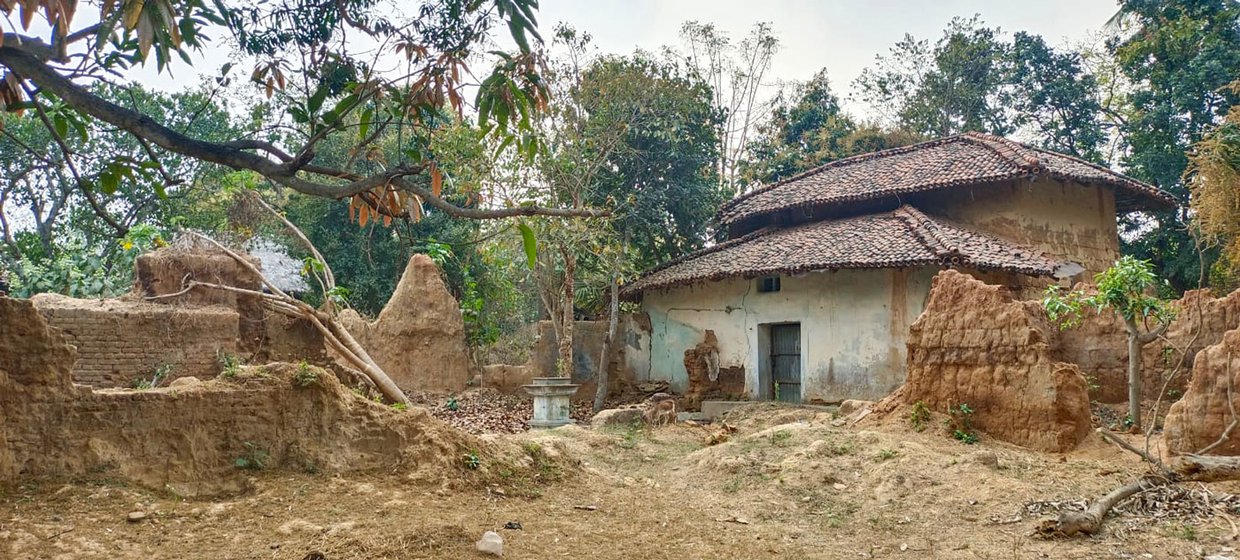 Left: Residents of Patalpur have moved to nearby towns and villages, leaving behind their homes bearing the marks of elephant attacks