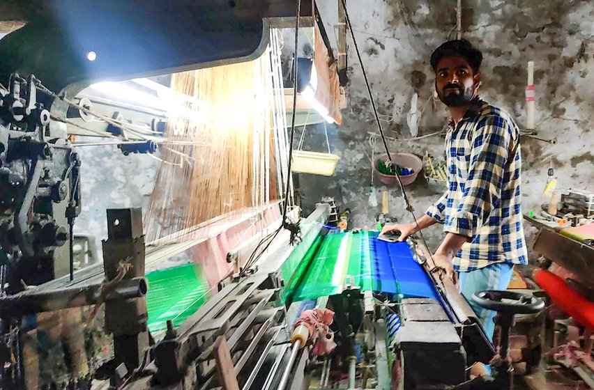 In the Bazardiha locality of Varanasi, over 1,000 families live and work as a community of weavers (the photo is of Mohd Ramjan at work), creating the famous Banarasi sarees that are sold by shops (the one on the right is in the city's Sonarpura locality), showrooms and other outlets