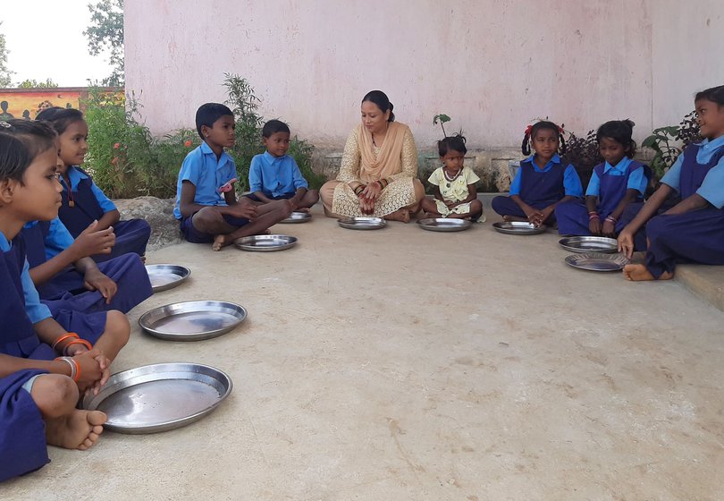 Children from Kamar community at the Government Primary School in Footahamuda village, Chhattisgarh.
