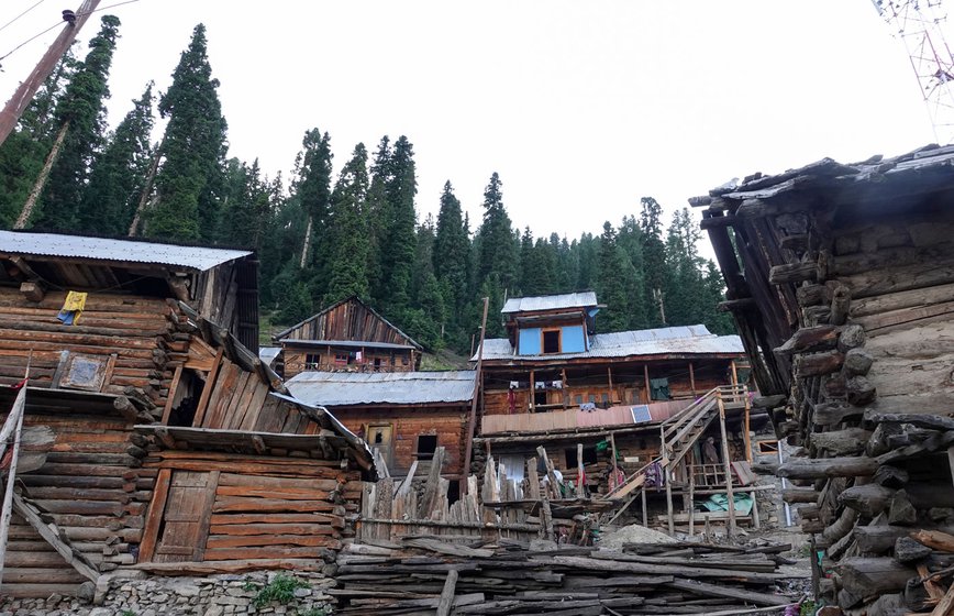 Houses in the village made of deodar wood