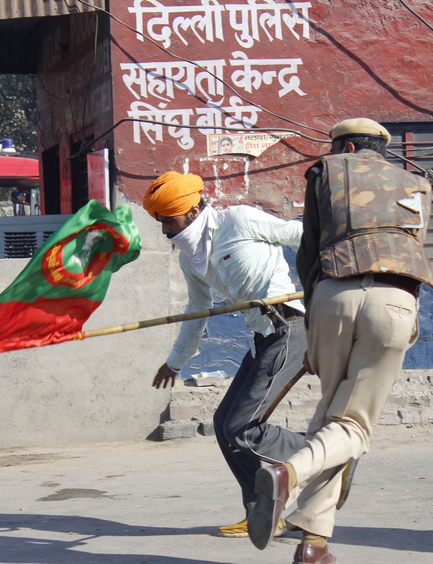 Protestors at Delhi’s gates were met with barricades, barbed wire, batons, and water cannons – not a healthy situation at all

