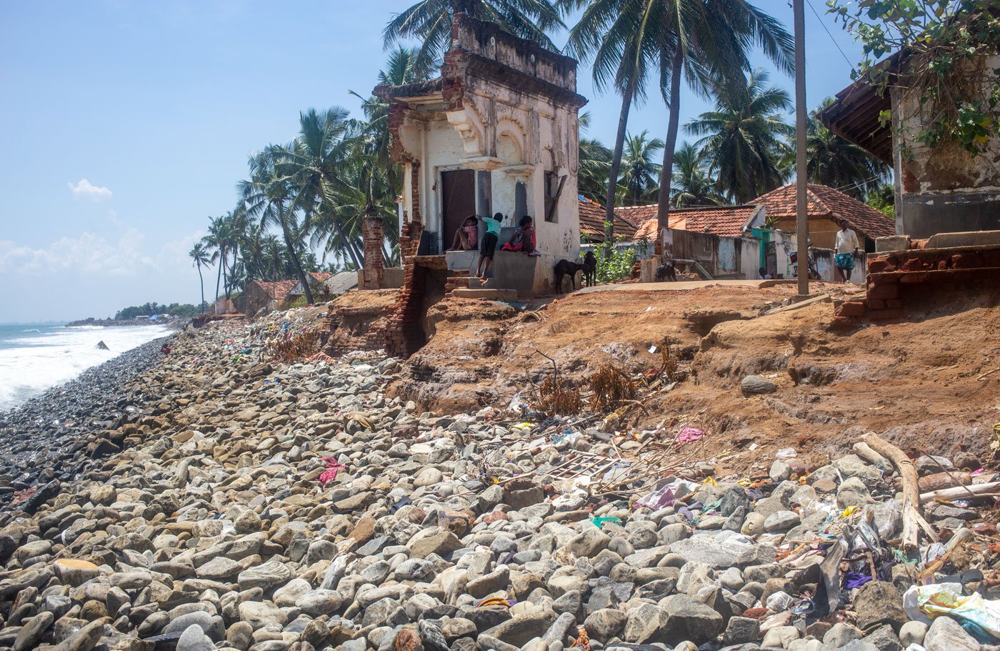 Maramma’s old family home by the sea in 2019. It was washed away in 2021, in the aftermath of Cyclone Gulab.