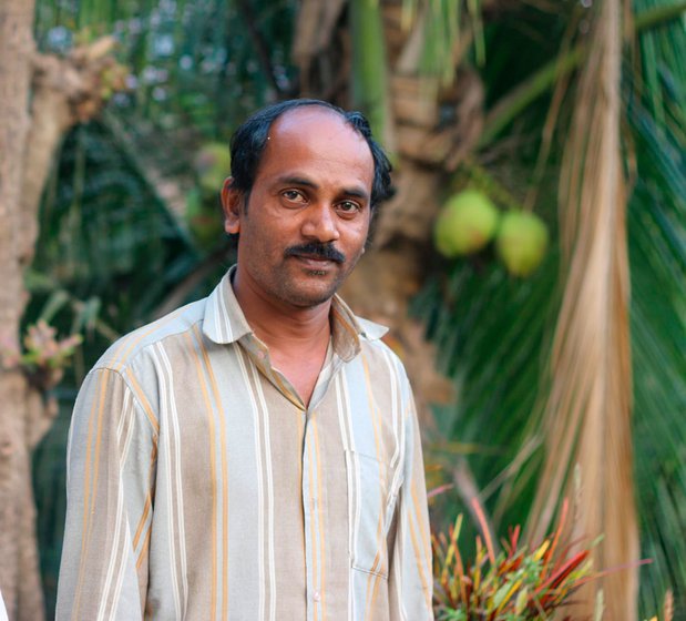 Neera and Lilabai Sapkal (inside) at the school. Uttam Shelar (right): 'There are cracks in the mountains in the Koyna area. We live under constant threat'