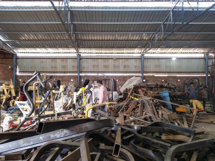 Asim and Saqib in their factory at Tatina Sani. Not just Meerut city, but this entire district in western UP is a hub for sports goods’ production