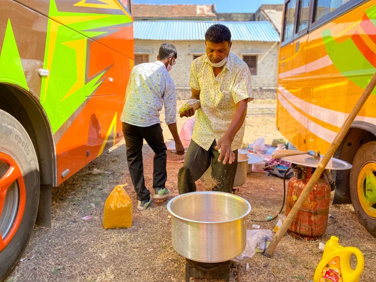 Bhagat cooking for the farmer brothers