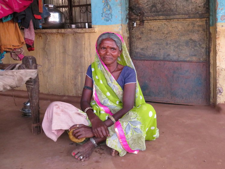 Kari Adivasi, at her home in the village. “We will only leave together, all of us”