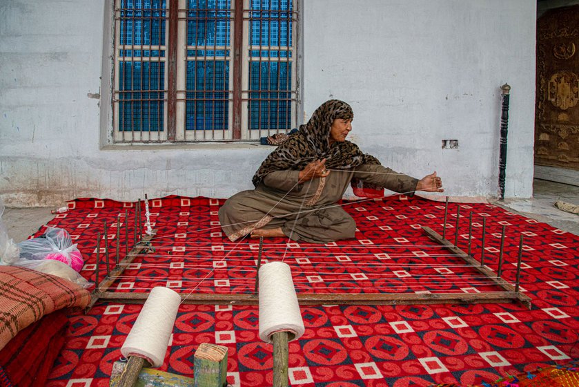 Zareena Begum is a veteran weaver and lives in Bakarwal settlement Samba district