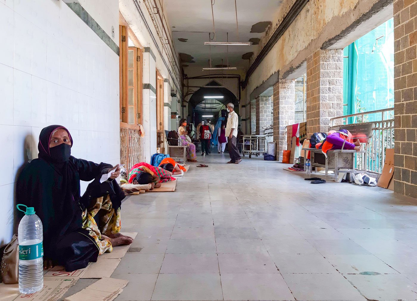 At KEM, Jyoti stayed in the hospital (near the ICU unit in the photo), while her siblings were in Kalyan looking after their mother