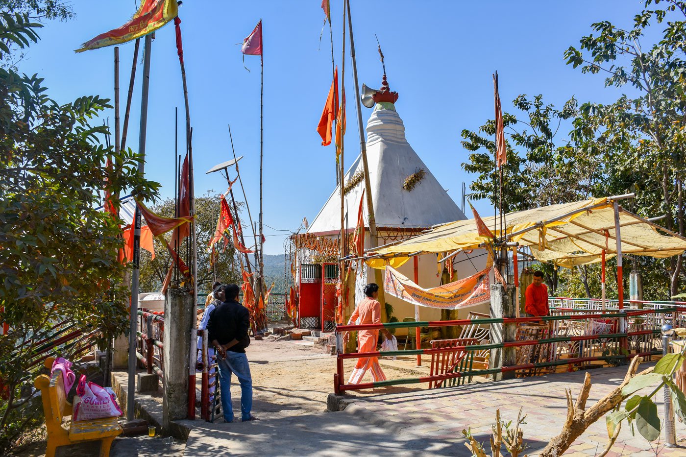 The Hanuman temple on the mountain that is now called Anjan Dham