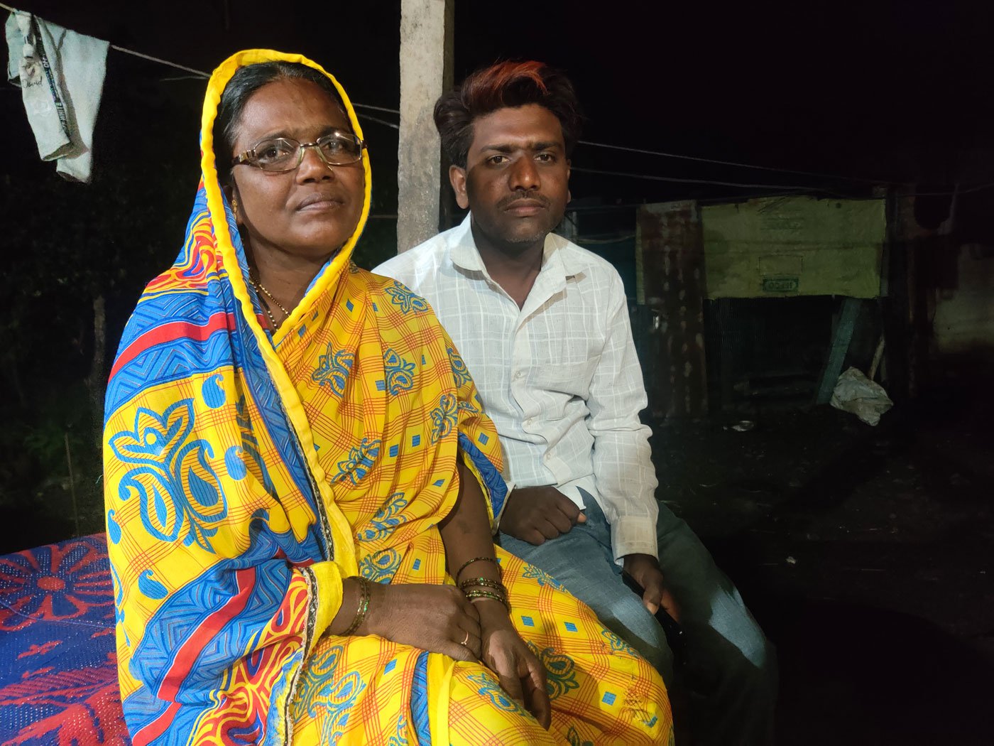 Sanjeevani Salve and her son, Ashok (right), returned to Beed from Pune after the lockdown in March 2020
