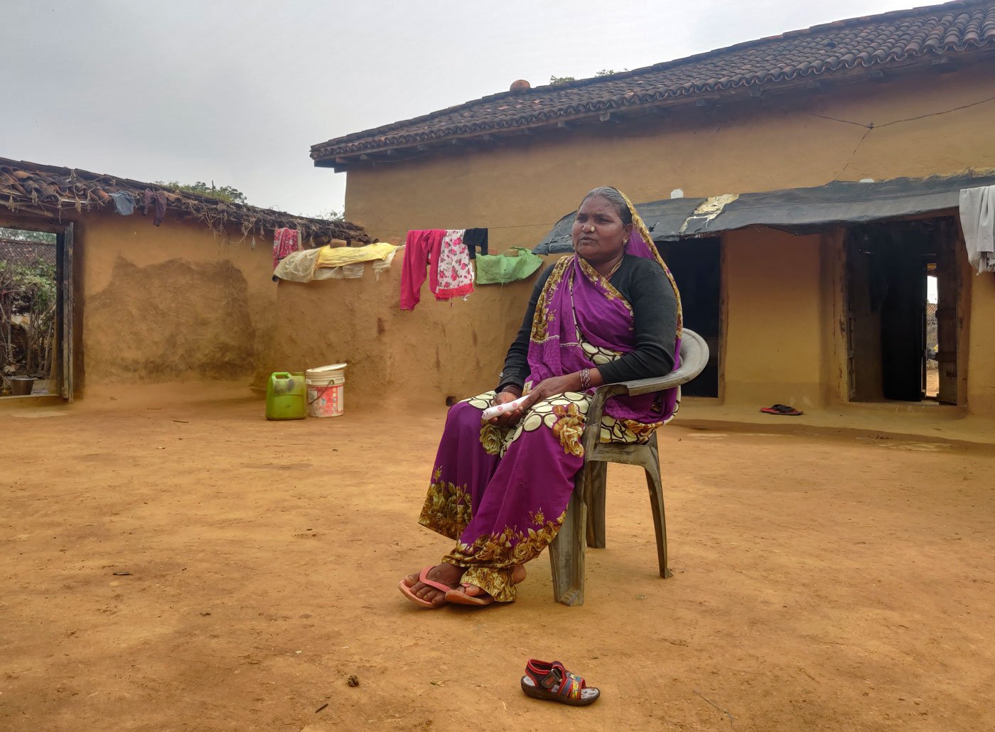 Salimun at home in Amdhha Charanpur village. She says she has faced humiliating experiences while visiting health facilities