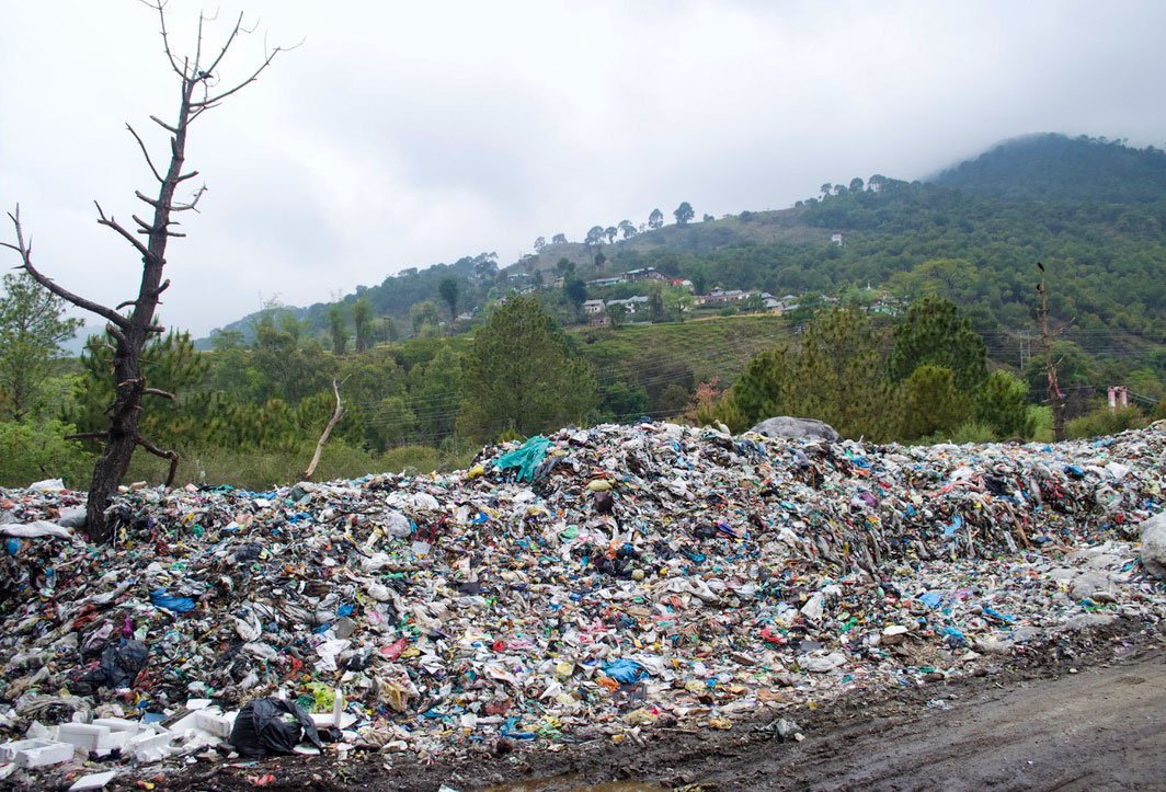 The landfill sprawls across an estimated five hectares of land
