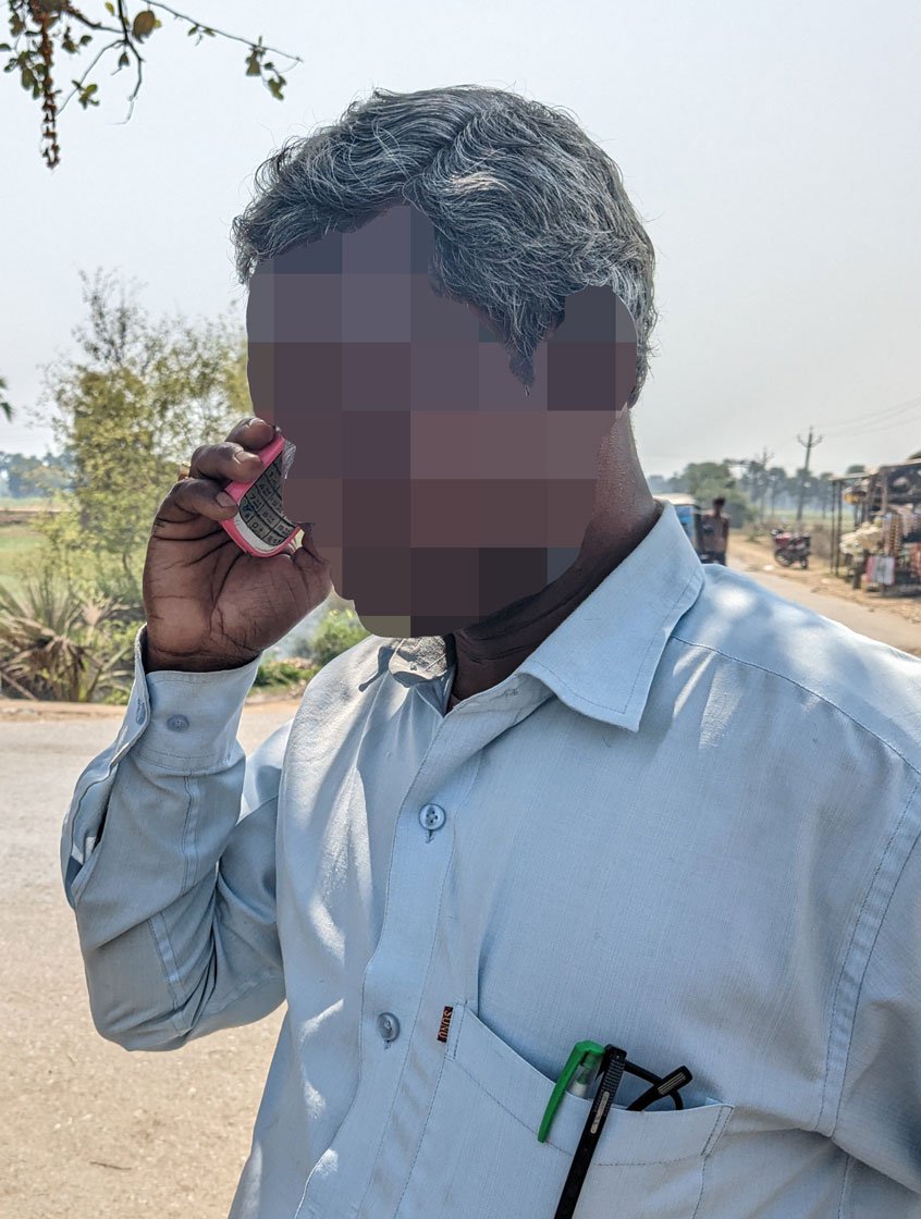 Left: Ramvriksha Manjhi, 45, is working as a tola sevak in his village