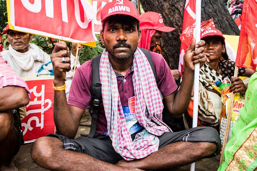 In order to make ends meet, Mahendar Choudhary, 28 from Chature Khap village in the Amas block of Gaya district in Bihar doubles up as a [building] construction majdoor and an agricultural labourer