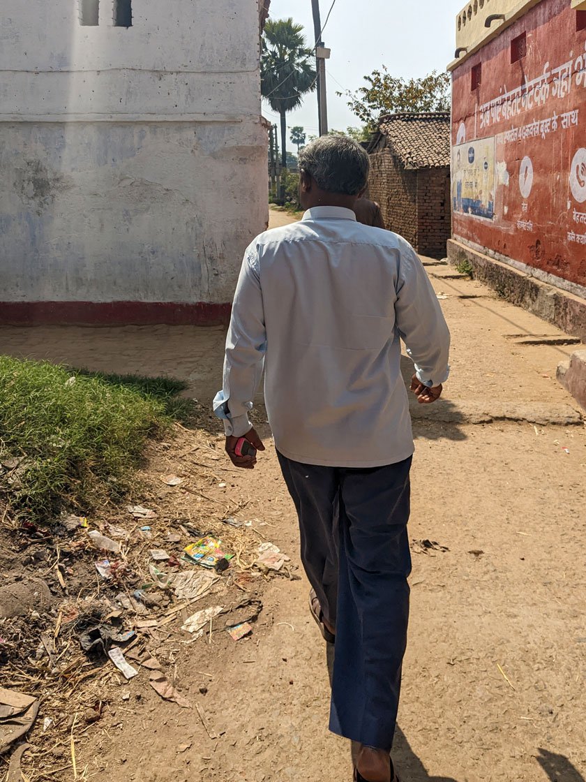 Right: Ramvriksha says that he never made liquor in his house. He claimed that during the raid, he had asked the police to make way for him to go to school, on which the police got infuriated and took this action.