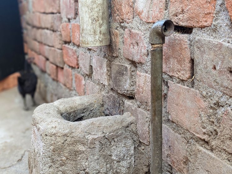 Right: The tap was erected in front of a Musahar house in Bihar under the central Nal Jal Scheme, but water was never supplied