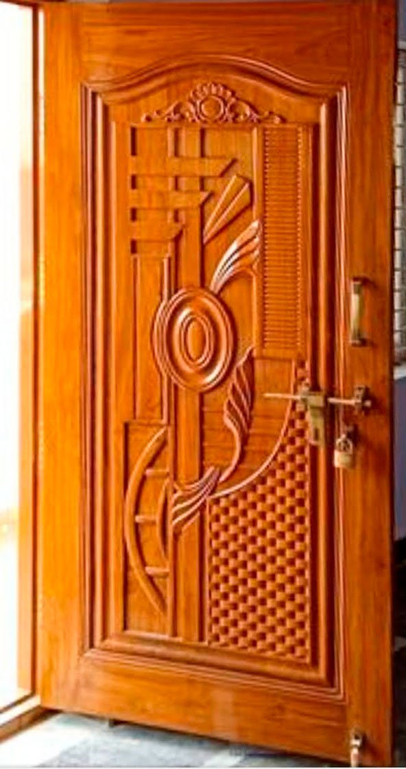 Japyal's collection of hand-made items includes a table fan; he also designs some of the doors that his father makes in wood