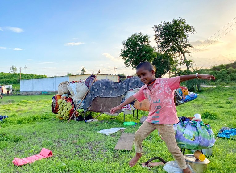 'We will take care of ourselves, but our sheep need fodder and water', says Zai Kokre (left and centre), with her aunt Jagan, her son (centre) and others from her family

