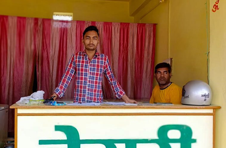 Pramila, Bachu's wife (centre) began selling milk in the colony during the lockdown; their son Puspraj (right) hopes to find a government job after college