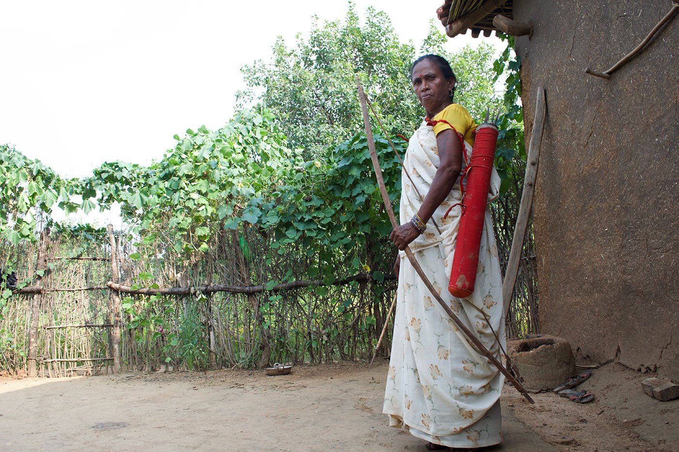 Rajkumari with her bows and arrow