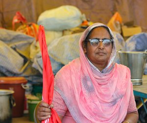 Harbans Kaur, 60, said: “I celebrated International Women’s Day and was near the stage from morning. My husband died 13 years ago. I am a farmer cultivating 10 acres of land. I am here to demand that the government repeal the three farm laws.”