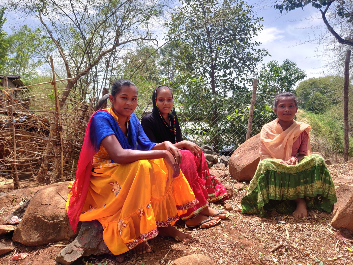 Vikloo Vilat (right), a Class 8 schoolgirl, has never held a smartphone