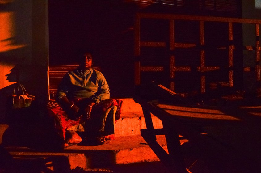 Amma waits outside the fish market till early in the morning to make her purchase.