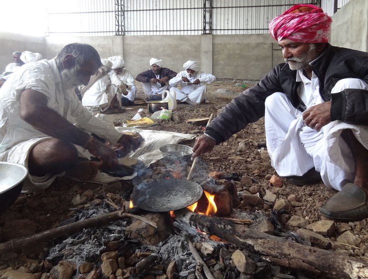 Rabaris from Chhattisgarh and other places have been camping in an open shed at the gauraksha kendra in Amravati while waiting for the camels to be freed