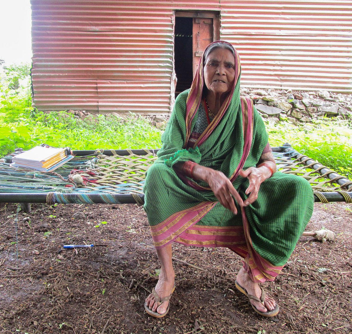 Gunamay (left) practiced as a dai for most of her 86 years . A lot of her learning came from her experiences of giving birth to Vandana (right) and three more children