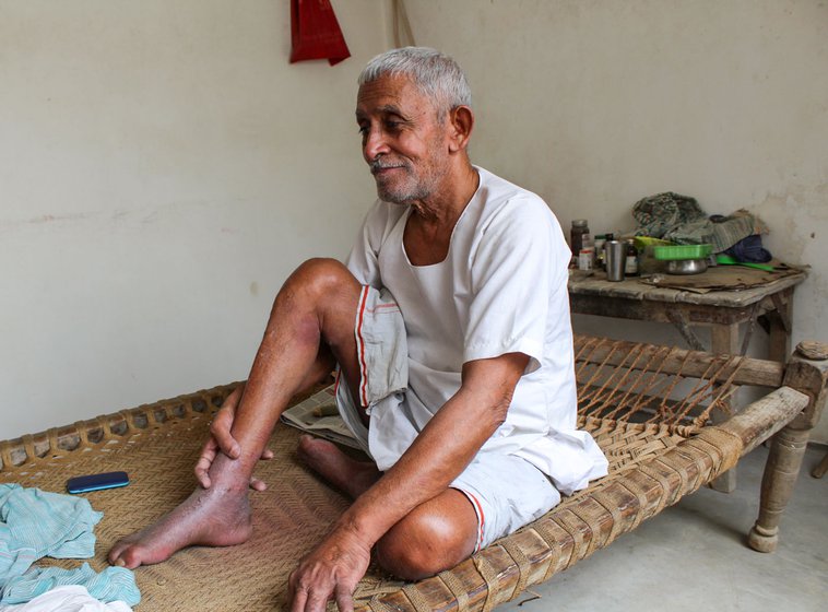 Left: Jagdish Prasad Tyagi retired as the headmaster of the junior high school where he began his career in 2008.