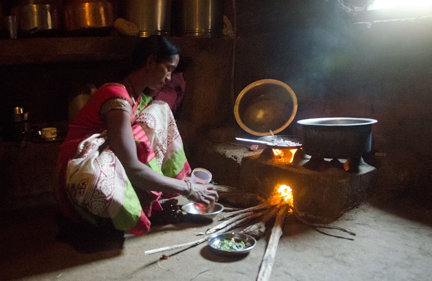 Tulshi cooking at home