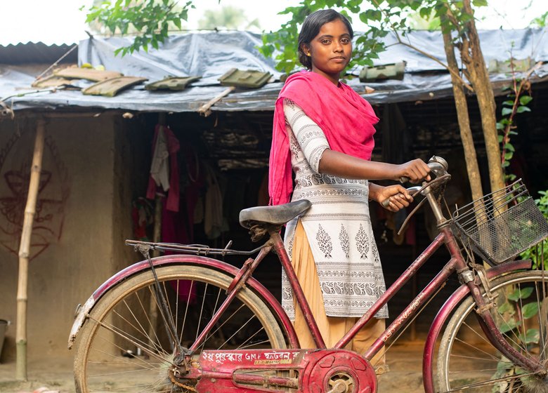 Shibani has participated and won prizes – including a cycle – in many sports events, but she had to give up these activities to help her mother earn