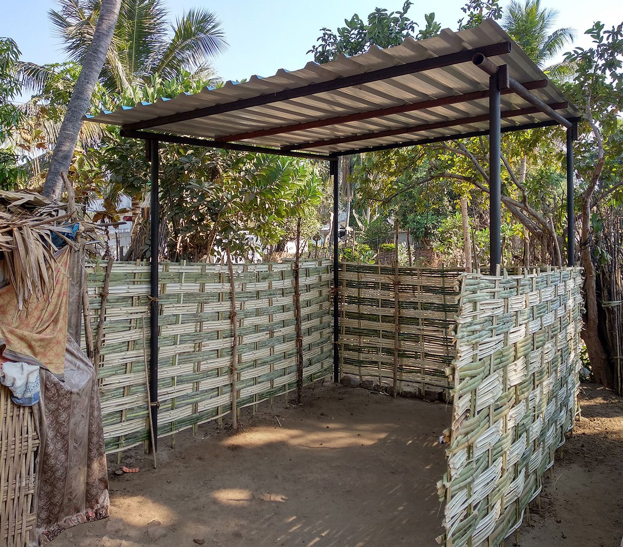 Temporary sheds given by Visakhapatnam Steel Plant Employees Union
