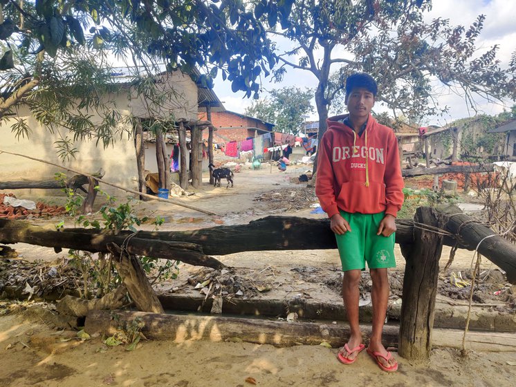 Shimali and Ramkumar (right) outside their home in Kajariya. They had no choice but to get their newborn son treated at a private hospital in Kheri's Palia town. "It is not my fault that you are poor," said a doctor there, after the hospital wanted them to pay more