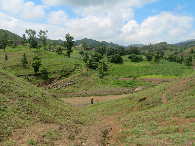 Reaching Sharmila’s house in the remote Phalai village is difficult, it involves an uphill walk and crossing a stream.