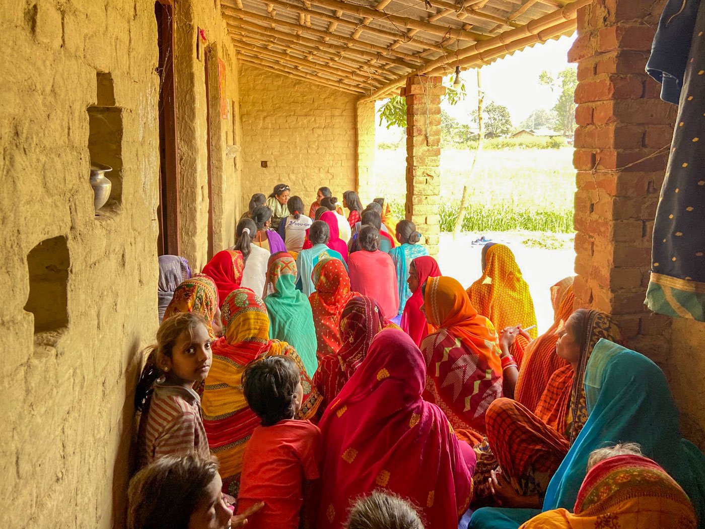 Several young mothers often attend local mahila mandal meetings where Salah encourages discussions on birth control