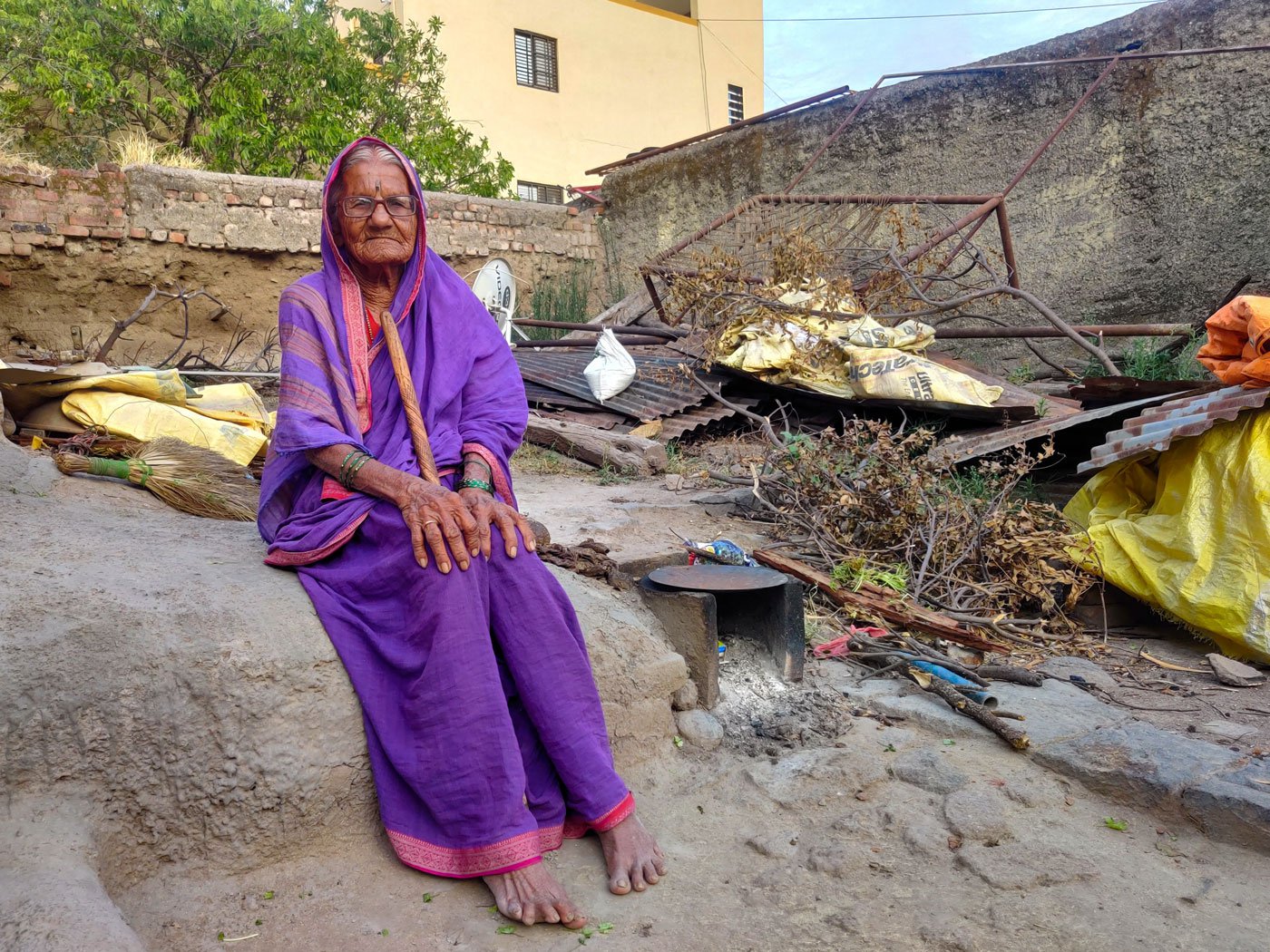 Waiting to get her second dose, Rukmini Shinde, 94, has been allaying her neighbours' fears of the Covid-19 vaccines