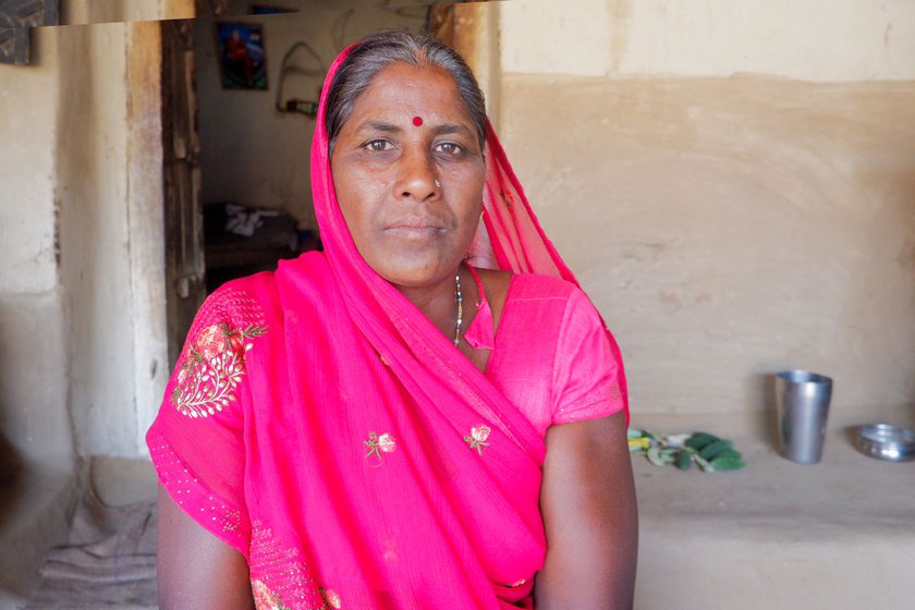 Left: Like many other residents of Checharia, Sunita Devi and her family have not benefited from government schemes such as the Pradhan Mantri Awas Yojana or Ujjwala Yojana.