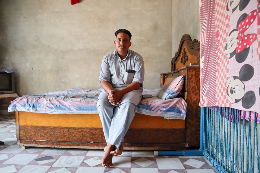 Left: Adding to his seven acres of family-owned farmland, Boota Singh, had taken another 38 acres on lease to cultivate wheat. All 45 acres were inundated, along with at least 200 acres of low-lying farmland in the village.